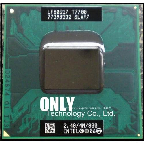 Free shipping Laptop CPU T7700 SLAF7 2.4/4M/800 Official version scrattered piece