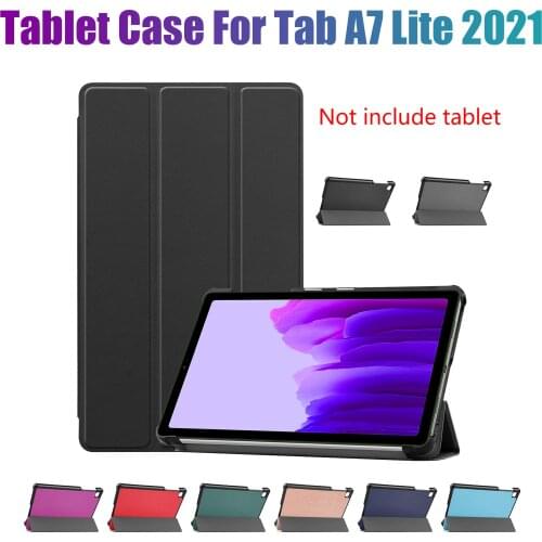 PU Case for Samsung Tab A7 Lite 2021 8.7Inch T220 T225 Leather Flip Case PU Leather Case Tablet Stand