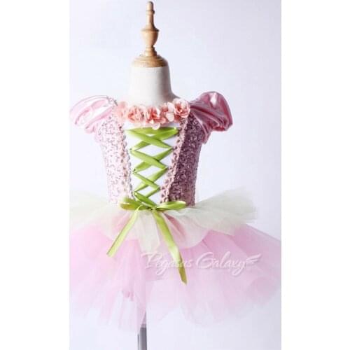 Children Classical Ballet Dancewear Spanish Dance Costume Sequin Tutu Ballet Leotard Dance Dress Girls Saia Longa Balet Dress