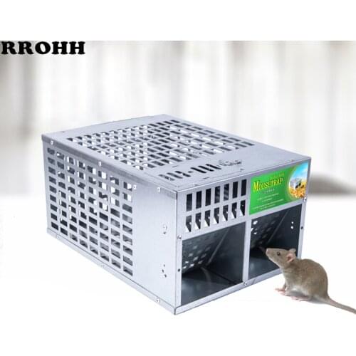 Double Door Automatic High Efficiency Continuous Mousetrap Household Large Mousetrap Reusable Mousetrap Cage