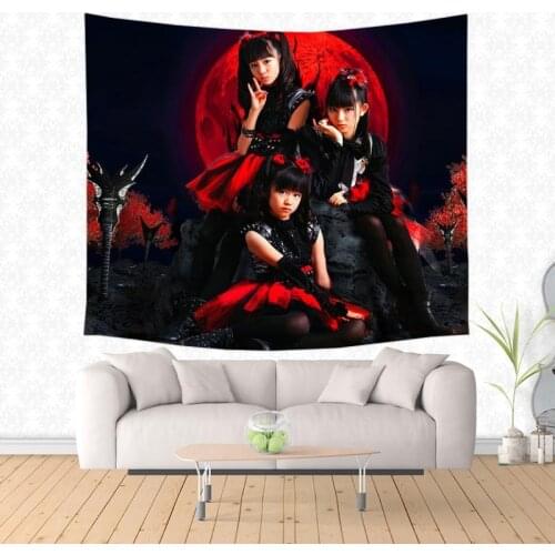 Custom Babymetal Tapestry Wall Hanging Cloth Wedding Decor Tapestries Living Room Decoration Wall Cloth