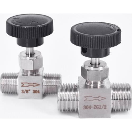 1/8" 1/4" 3/8" 1/2" BSP NPT Male Needle Valve Crane 304 Stainless Flow Control Water Gas Oil Propane 915 PSI