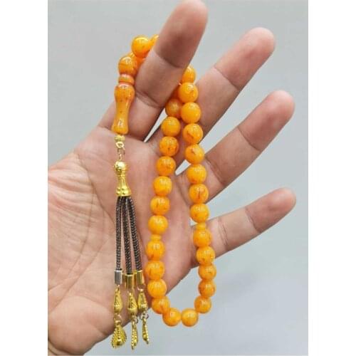 Islamic Tasbih Muslim Rosary Beads 33 Prayer Rosary For Men Bracelet For Men Accessory amber oltu amber stone Handmade Turkey