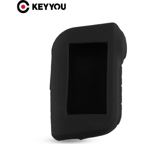 KEYYOU Auto Silicone Key Case Cover for Starline A93 A63 Russian Version Two Way Car Alarm LCD Remote Controller Keychain Fob