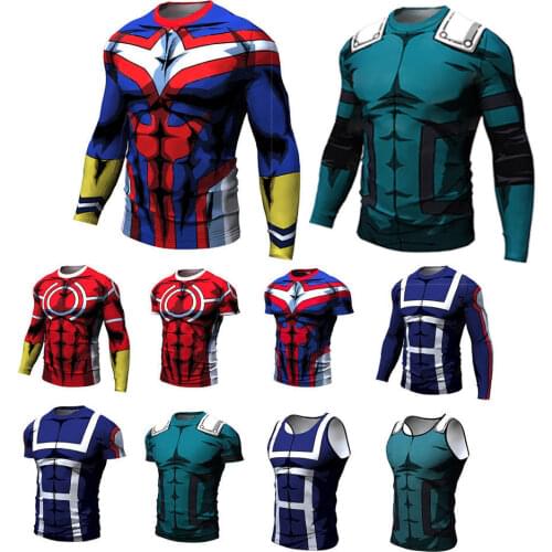 2021 My Hero Academia Mannen Zomer T-shirts Midoriya Izuku 3D Printing School College Stijl Boku Geen Hero Academia T shirt Tops