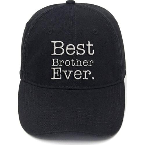 Lyprerazy Best Brother Ever Funny Brother Gifts Washed Cotton Adjustable Men Women Hip Hop Cool Flock Printing Baseball Cap