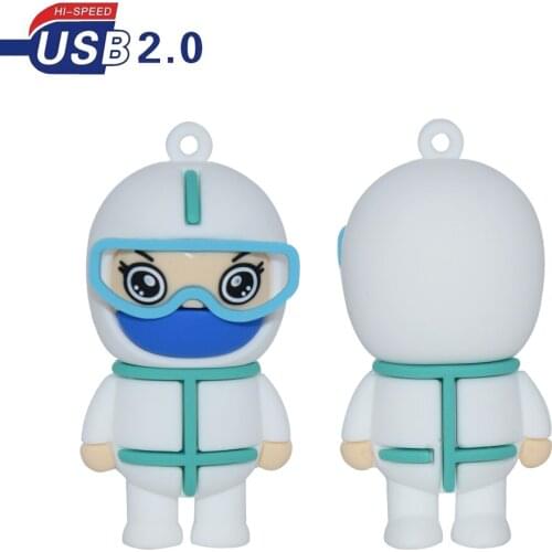 Mini cartoon doctors Pen Drive 64GB Pendrive 128GB Flash USB Stick 32GB cle usb 2.0 memory 16GB USB Flash Drive 8GB 4GB