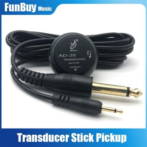 Adeline AD-35 Mini Sound Pick-up Piezo Transducer Contact MIC for Acoustic Guitar ukulele Violin Viola Cello Banjo no drilling