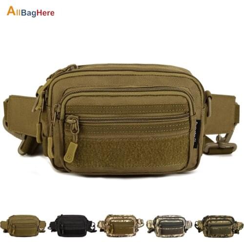 Outdoor Multipurpose Handbag Mens Tactical Molle Messenger Bag Waterproof Military Camouflage Climbing Sports Travel Waist Bags
