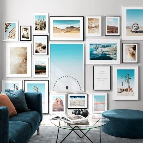 Mountain Sea Dandelion Cactus Desert Tree Wall Art Canvas Painting Nordic Posters And Prints Wall Pictures For Living Room Decor