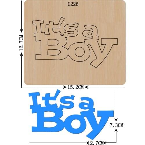 New Its a Boy Wooden die Scrapbooking C-226 Cutting Dies