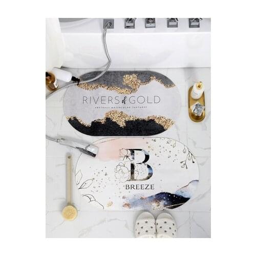 New Arrive Nordic Bathroom Non-slip Mat Shower Mat Toilet Floor Mat Household Soft Tolite Floor Rug Bath Pad Home Decor