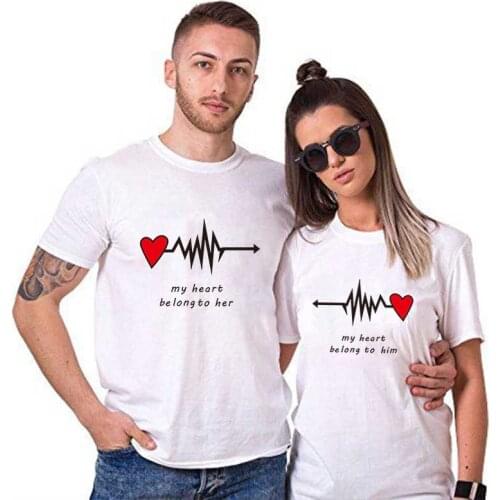 Big Size M-4XL Couple Summer Clothes Matching Family Outfits Letter Printing Tshirts Mom Dad Matches Clothing 100% Cotton Tshirt