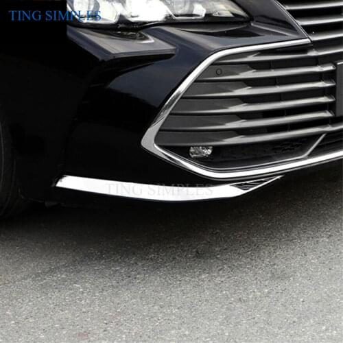 Front Bumper Corner Strip Protective Cover Trim Fit For Toyota Avalon 2019 2020 Stainless Steel Exterior Refit Kit 2pcs accesso