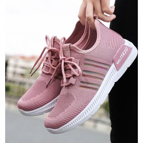Casual Womens Platform Shoes Breathable White Woman Flats Mesh Running Luxury Shoes Female Sneakers Woman Tennis Shoes