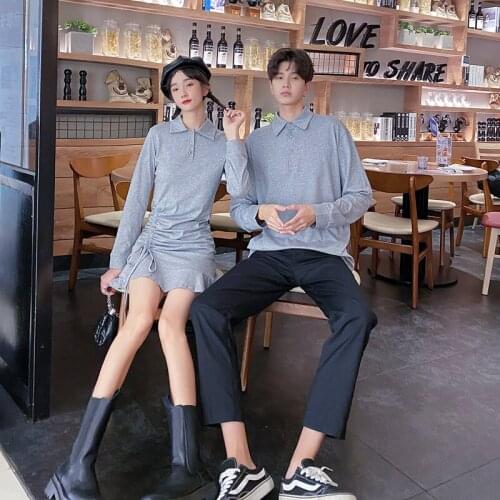 Actual shooting + video female skirt male T lovers couples clothes couples clothing