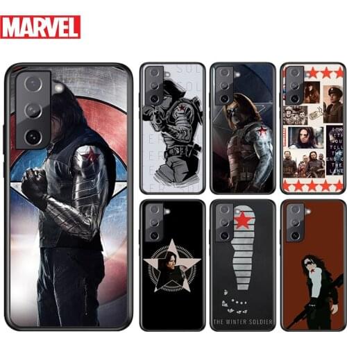 Marvel Winter Soldier White Wolf For Samsung Galaxy S21 S20 FE S10e S10 S9 S8 S7 S6 Ultra Plus Lite 5G Edge Black Phone Case