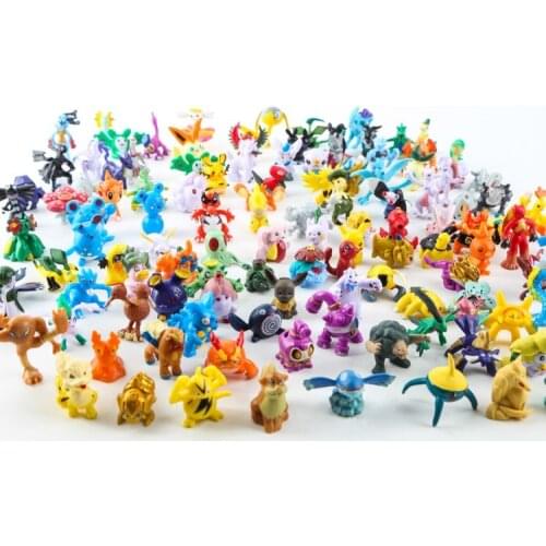 The Best Seller 24 -144 Pcs POKEMON GO Pokemon Pikachu Doll Ornaments 2-3cm PVC Childrens Toys Gifts Christmas Gifts