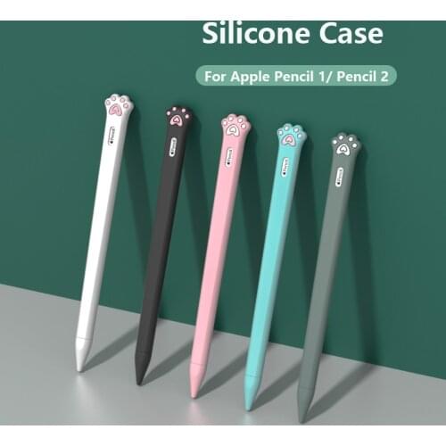 Silicone Case For Apple Pencil 2 1st 2 Case Pencil case Tablet Touch Stylus Protective Cover Pouch Portable Soft Silicone Case