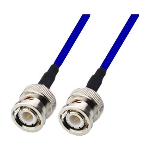 Blue Soft RG142 BNC Male to BNC Male Connector RF Coaxial Jumper Pigtail Cable
