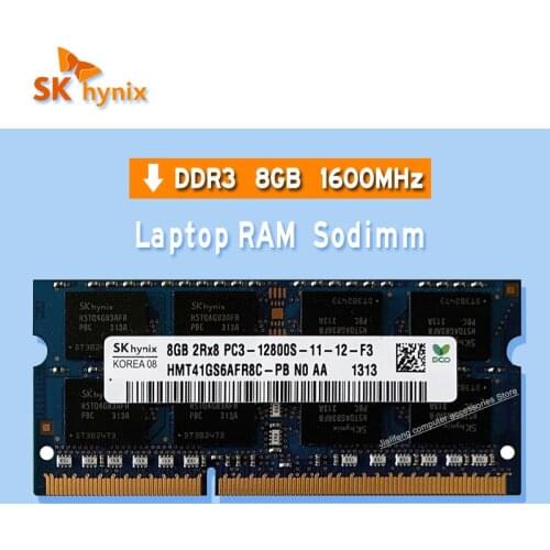 SK Hynix ddr3L 8GB 1600MHz RAM Sodimm Laptop Memory pc3-10600S 12800S