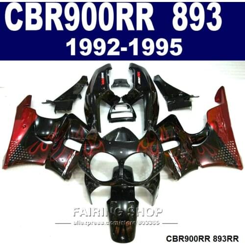 Brand New Fairings for HONDA CBR900RR 893 1992 1993 1994 1995 Red Flames fairing kit CBR893RR 92 93 94 95 XF01