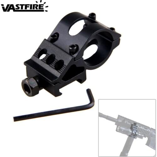 Airsoft Ring Rail Mount Offset Ring Side Gun Torch Mount For Flashlight Laser / Rifle Scope Mount Fit 20mm Rail HT2-0002