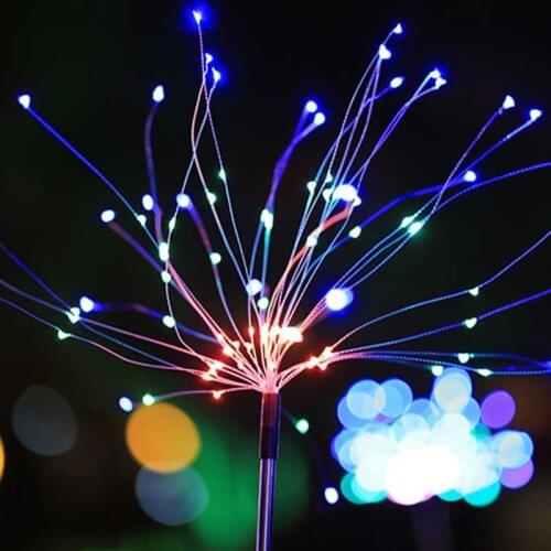 Solar Flower Arrangement Firework Light Dandelion Light Wedding Christmas Party Outdoor Garden Landscape Lawn Decoration YK08
