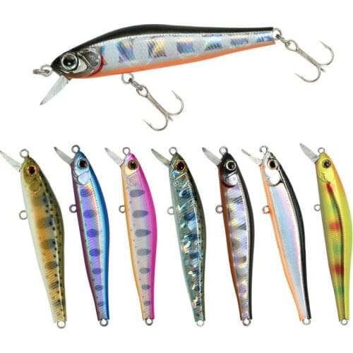 Sinking Minnow Fishing Lure 7cm/5.5g Bionic Plastic Wobbler Jig Hard Baits For Freshwater Artificial Fishing Tackle Accessories