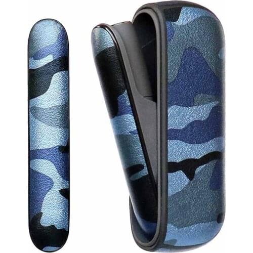 PU Leather Case for IQOS 3 Duo Full Protective Pouch for IQOS 3.0 Replaceable Camouflage Soft Portable Side Door Shell Cover
