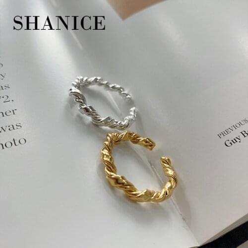 SHANICE Vintage 925 Sterling Silver Bow Rings for Women Bijoux Gift Female Adjustable Size Finger Rings Anillos Wholesale