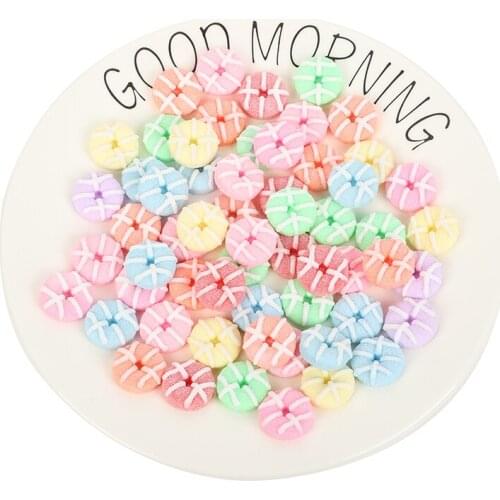 10Pcs Mixed Cute Round Love Heart Flower Resin Kawaii Accessories Scrapbooking Cabochon Flatback Decoration Craft Embellishment