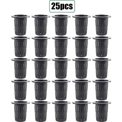 Net Cup 25pcs Hydroponics Net Pot Mesh Basket Planting Cup Hydroponic Soiless Grow Seed Nursery Planter