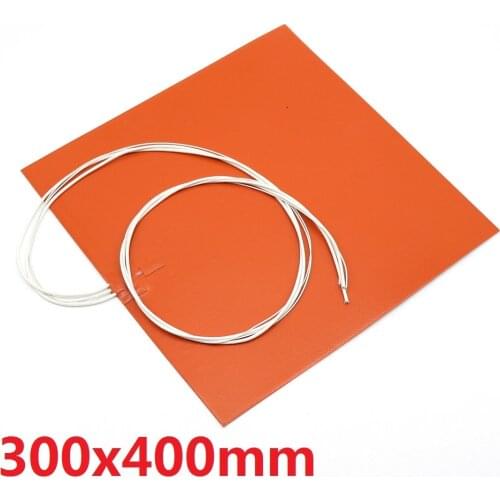 300x400mm 960w@120v Silicone Heating Pad 3D Printer Heated Bed C/W Adhesive+NTC 100k Silicone Heater