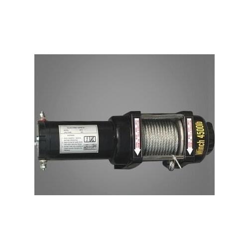 4500lbs12V-24V Portable Copper Core Motor Winch Power Recovery Winch Cable Puller Winch Kit ATV Winch Trailer Truck Truck