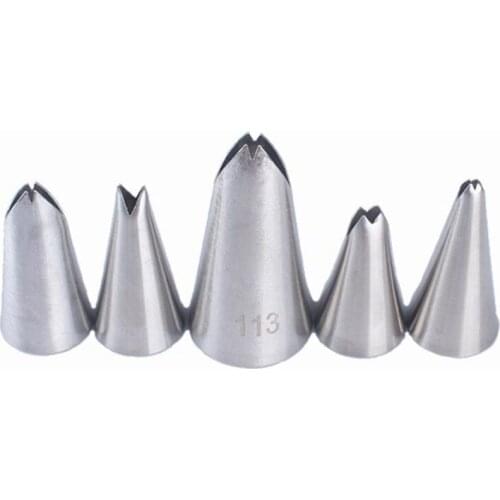 5Pcs Seamless Leaves Cream Tips Stainless Steel Icing Piping Nozzles Cake Cream Decorating Cupcake Pastry Kitchen Tools Lot Leaf
