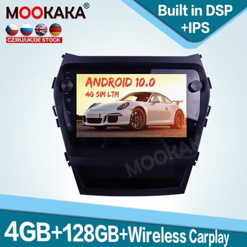128GB Carplay Android 10 Car Multimedia Player for Hyundai IX45 Santa Fe 14-18 Auto Radio GPS Navigation Audio Stereo Head Unit