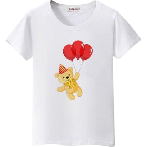 BGtomato Christmas bear tshirt hot sale funny tee shirt femme original brand streetwear super cool t-shirt women