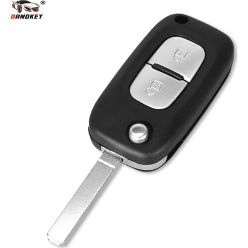 DANDKEY 2 Buttons Folding Remote Key Case Shell For Renault Clio Kangoo Megane Modus Megane Key Auto Blank