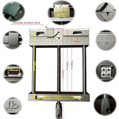 CNC Parallel-Jaw Vice Aluminium Alloy Flat Tongs Vice For CNC Engraving cutting Machine wood Carved