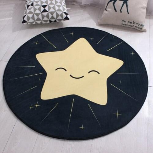 Children Cartoon Bedroom Bedside Cushion Cloakroom Dressing Table Computer Chair Floor Mat Living Room Tea Table Circular Rugs l