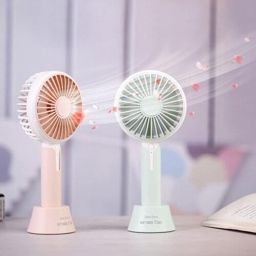 ELOOLE USB Portable Electric Fan Chargeable Recyclable Fan 3 Gear Housing Adjustable Battery Fan Hand-held Fan With Base Summer