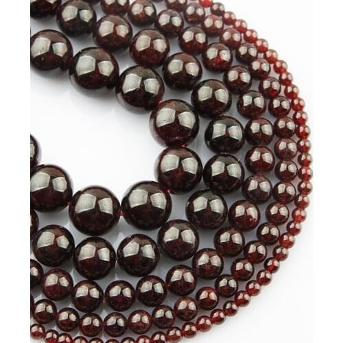 ICNWAY Natural 4-12mm Round garnet tiger-eye stone beads for jewelry Making DIY Necklace Bracelet Earring 15inch