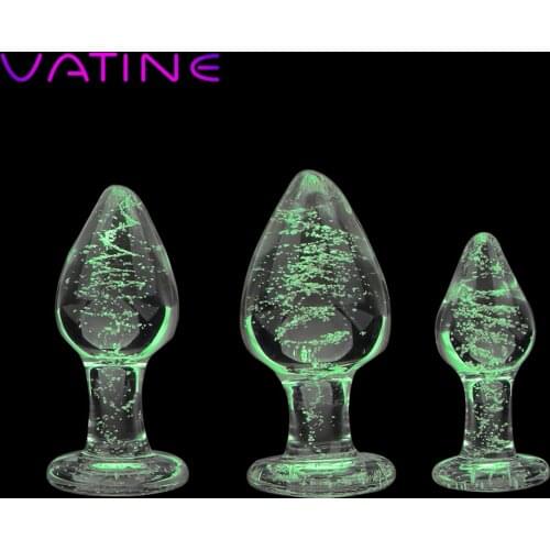 VATINE Anal Plug Toys for Adults Sex Shop Sex Toys for Couples Anal Dilators Luminous Glass Butt Plug