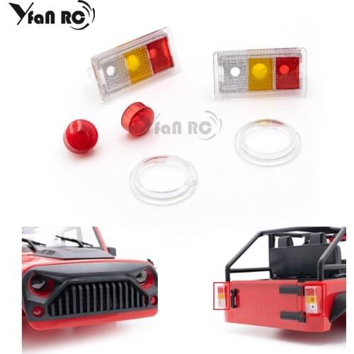 Simulate wrangler climbing cars cup front lamp/rear headlight rear light cover shield for 1/10 90046 RCcar crawler lampshade y09