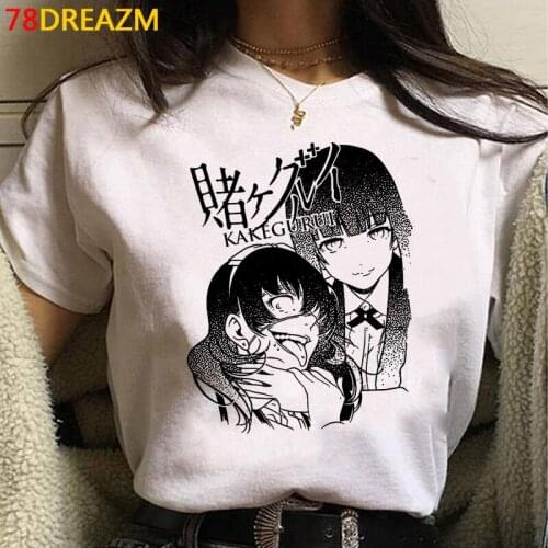 Kakegurui tshirt female couple clothes ulzzang grunge 2021 tshirt harajuku kawaii