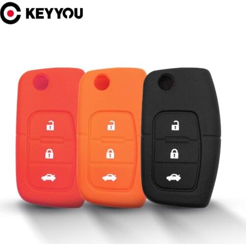 KEYYOU 10x For Ford Fiesta Focus 2 Ecosport Escape Kuga Filp Key Cover Accessaries Silicone Car Key Cover Remote Protector Case