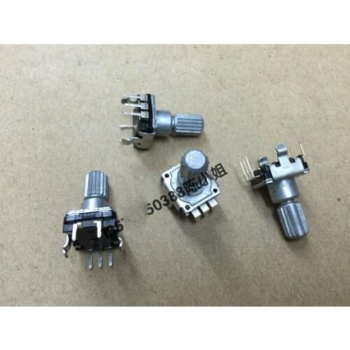 EC11 encoder with switch 30 positioning car navigation volume adjustment potentiometer serrated shaft 15MM
