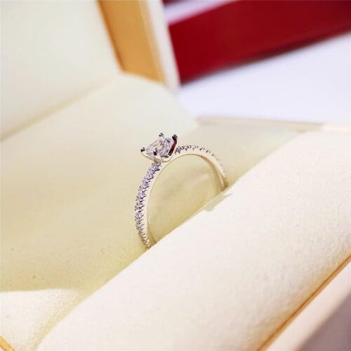 New Arrivals Simple And Fashionable 925 Sterling Silver Square Cut Ring, WomenS Fine Jewelry Gifts