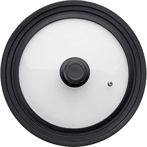 Portable Kitchen Supplies Multi-Functional Visual Lid Universal Lid Anti-Fall Tempered Silicone Glass Lid Kitchen Accessories